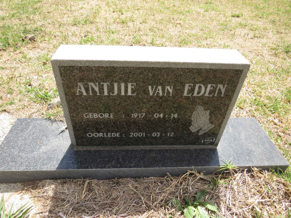 EDEN Antjie, van 1917-2001