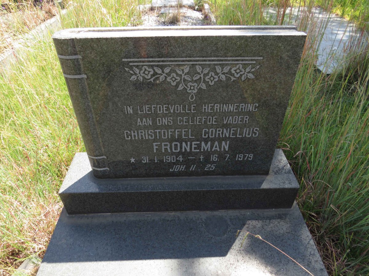 FRONEMAN Christoffel Cornelius 1904-1979