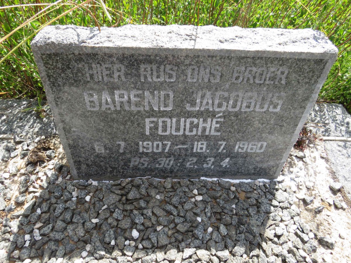 FOUCHE Barend Jacobus 1907-1960