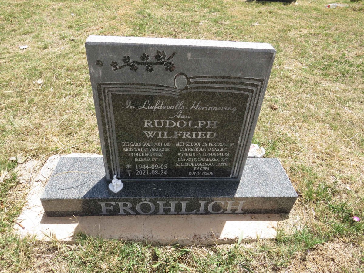 FROHLICH Rudolph Wilfried 1944-2021