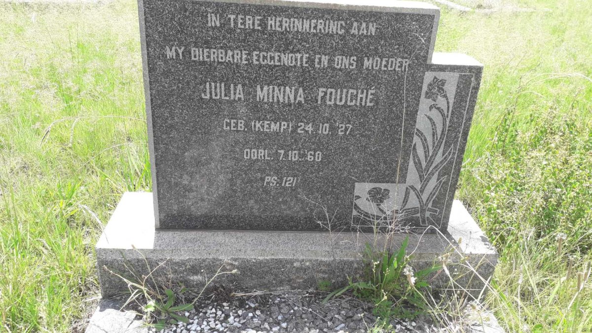 FOUCHE Julia Minna nee KEMP 1927-1960