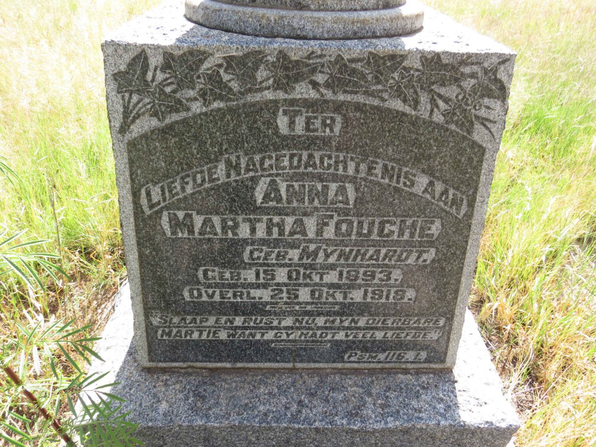FOUCHE Anna Martha nee MYNHARDT 1893-1918