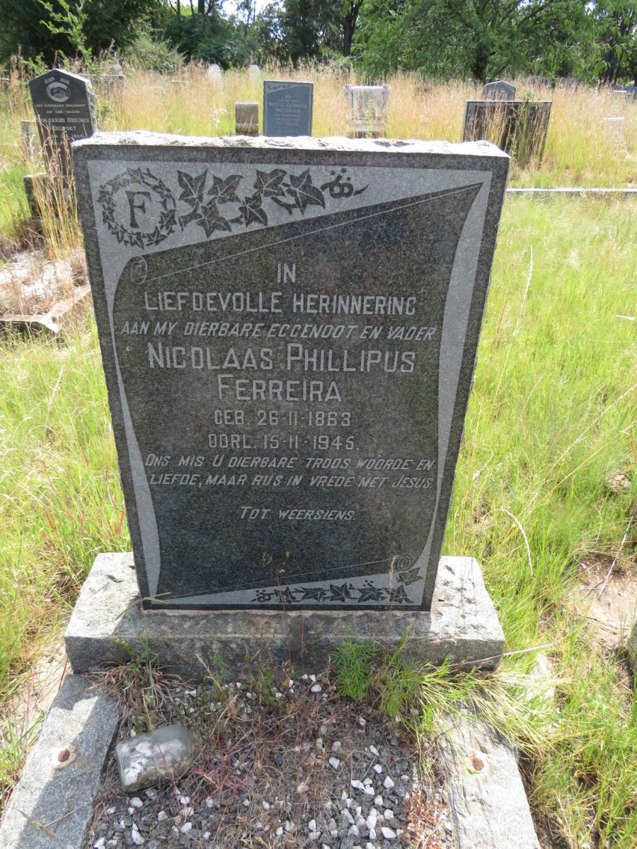 FERREIRA Nicolaas Phillipus 1863-1945