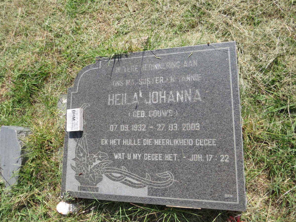 GEEL Heila Johanna nee GOUWS 1932-2003