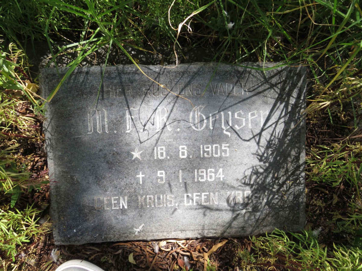 GEYSER M.F.R. 1905-1964