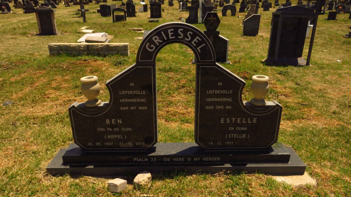 GRIESSEL Ben 1947-2015 & Estelle 1951-