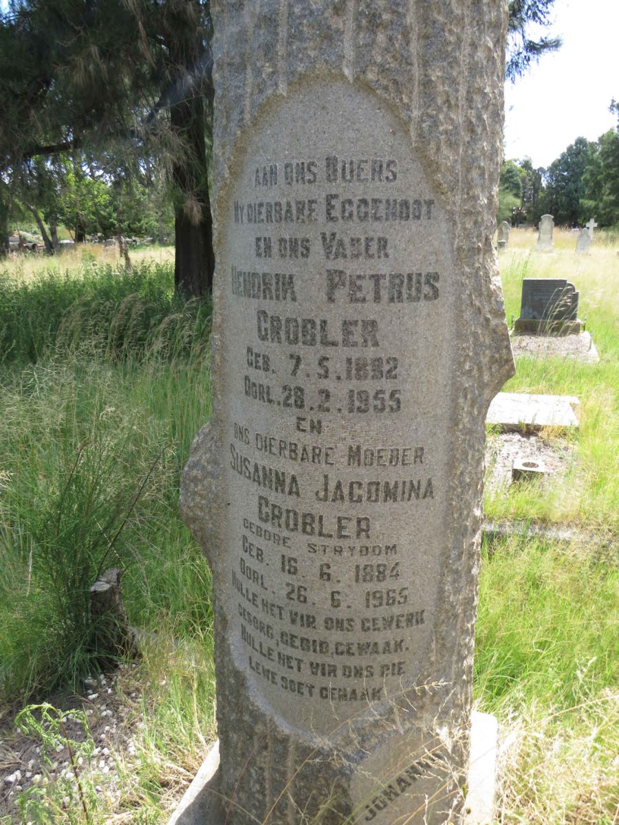 GROBLER Hendrik Petrus 1882-1955 & Susanna Jacomina STRYDOM 1884-1965 