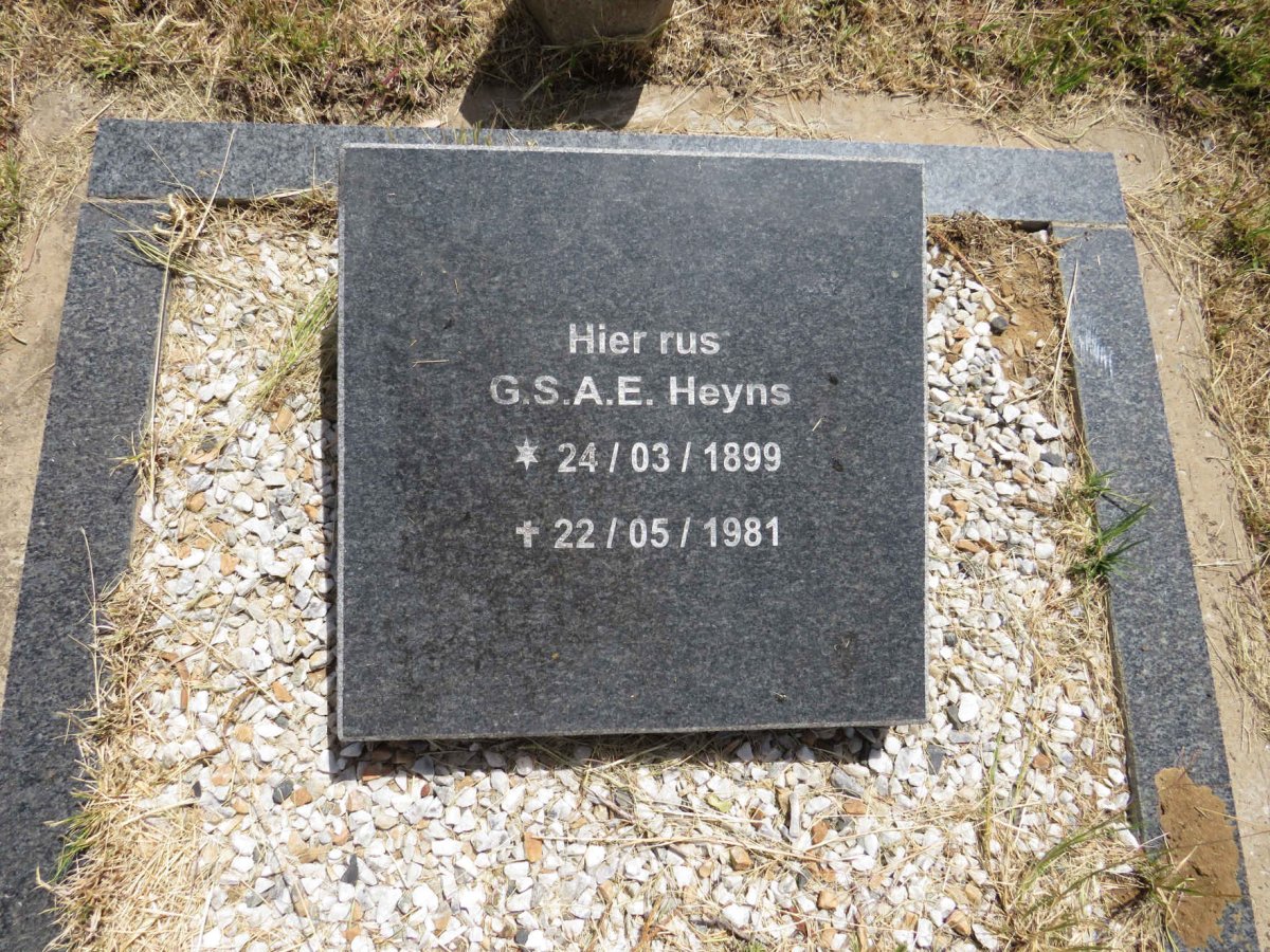 HEYNS G.S.A.E. 1899-1981