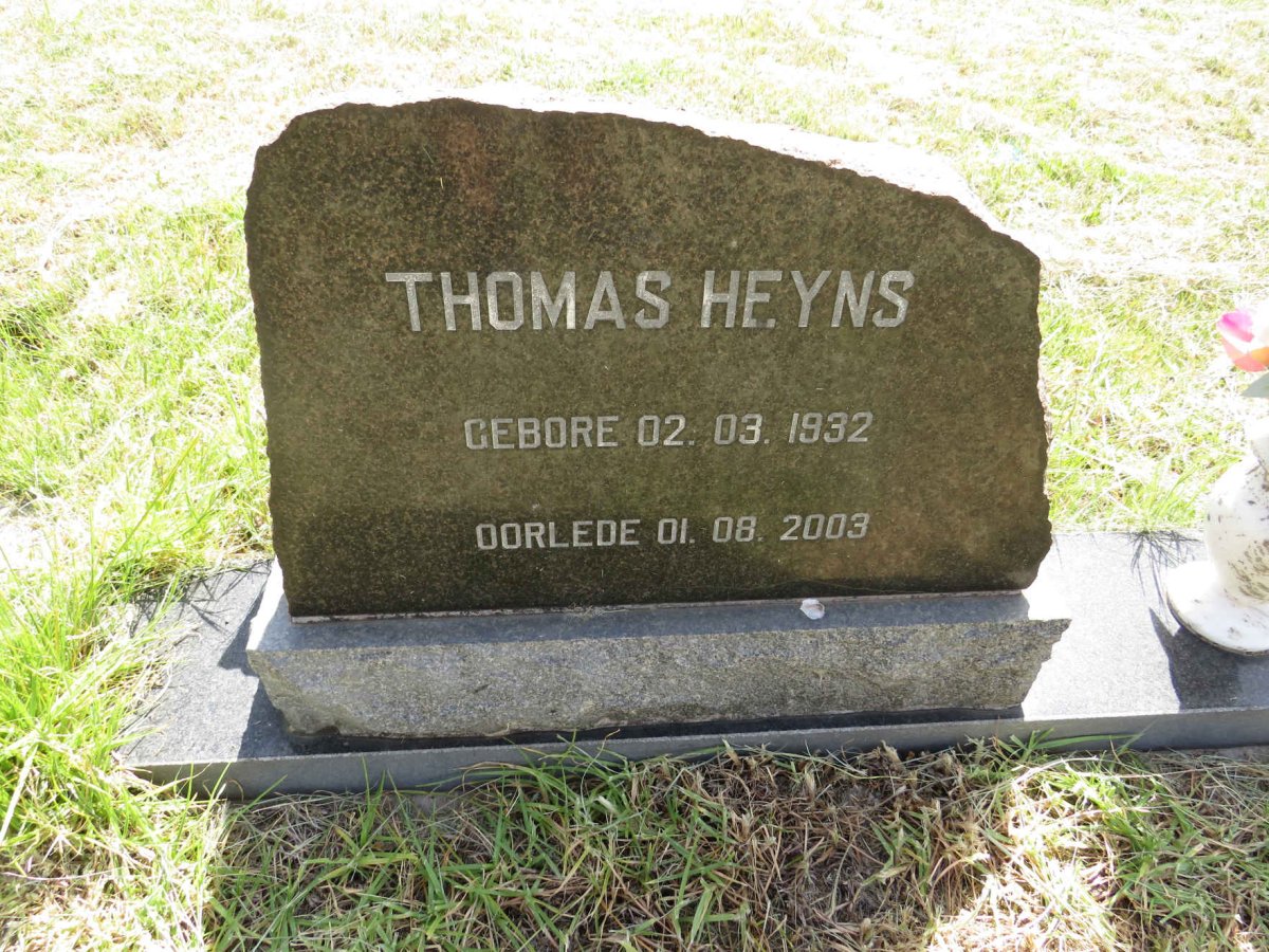 HEYNS Thomas 1932-2003