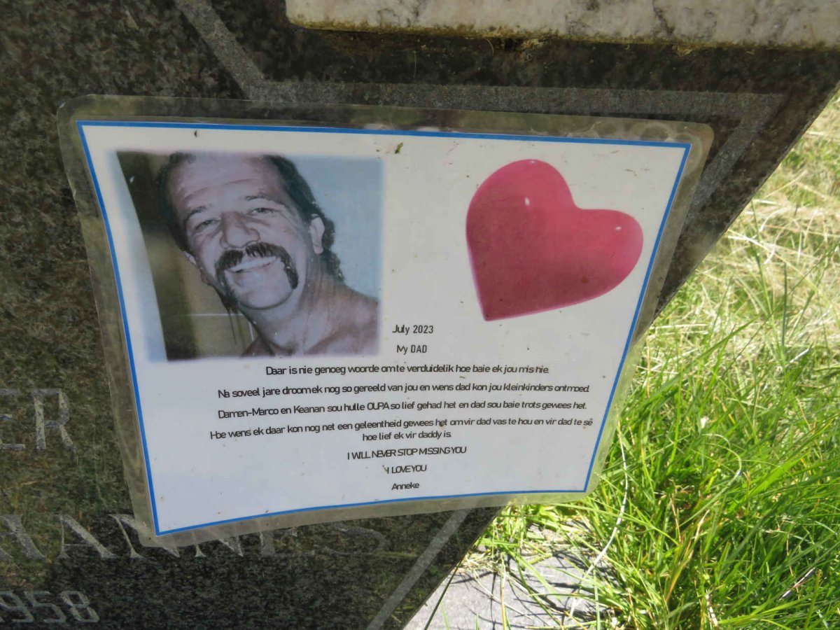 HEERDEN Gideon Johannes, van 1958-1998 _2