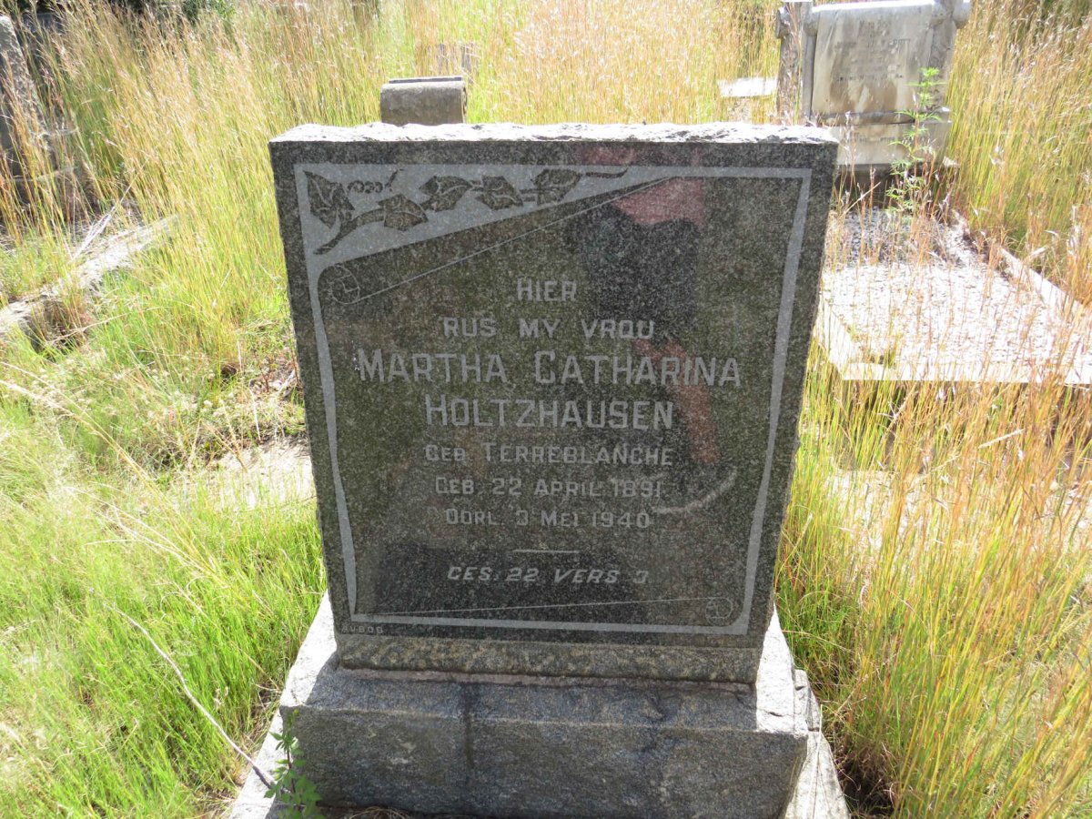 HOLTZHAUSEN Martha Catharina nee TERREBLANCHE 1891-1940