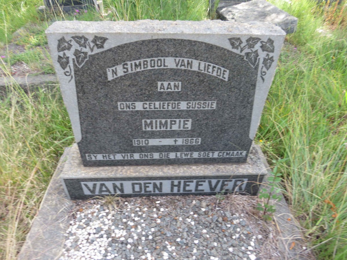 HEEVER Mimpie, van den 1910-1966