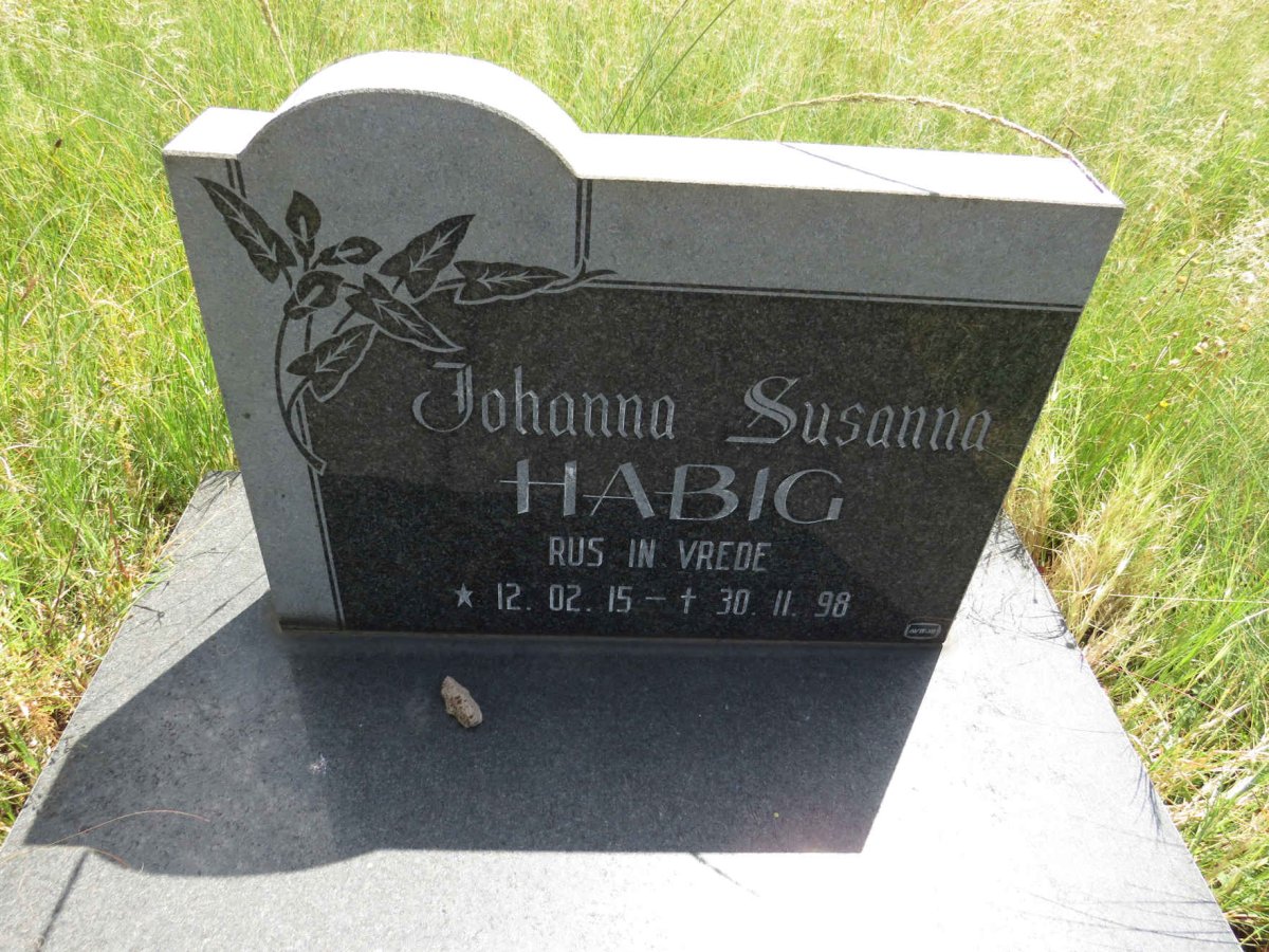 HABIG Johanna Susanna 1915-1998