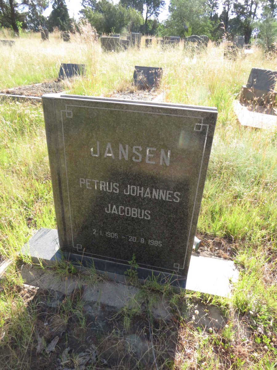 JANSEN Petrus Johannes Jacobus 1905-1985