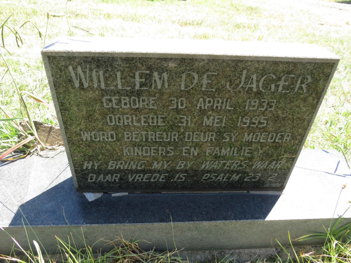 JAGER Willem, de 1933-1995
