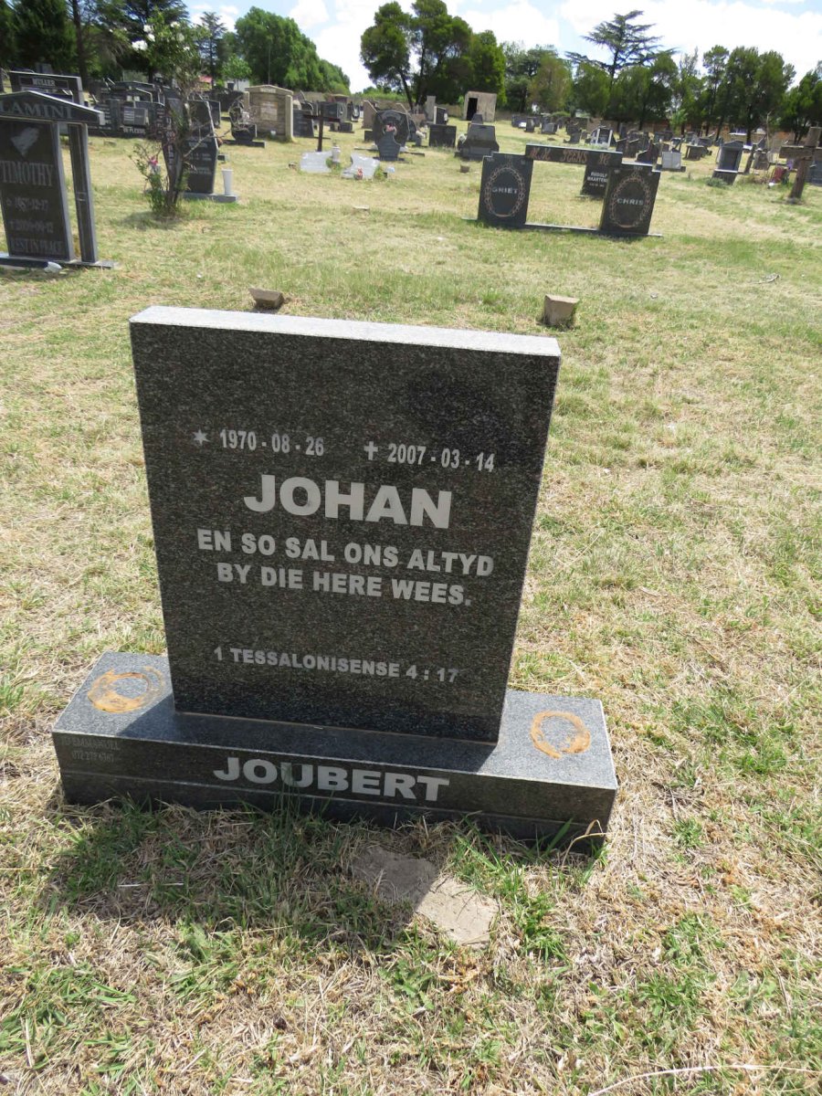JOUBERT Johan 1970-2007