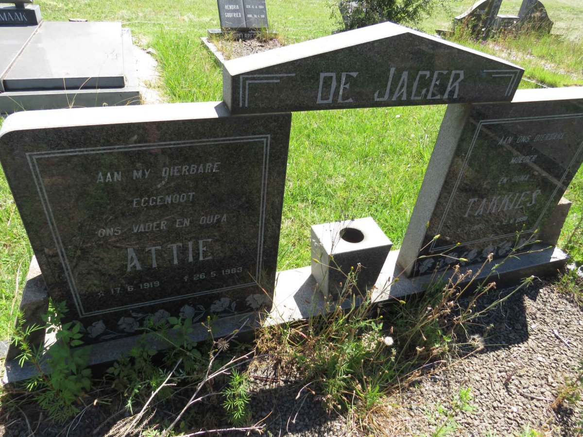 JAGER Attie, de 1919-1983& Takkies 1920-1990 _1