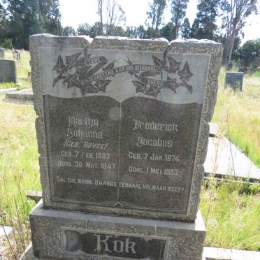 KOK Frederick Jacobus 1874-1953 & Martha Johanna BOYCE 1883-1947