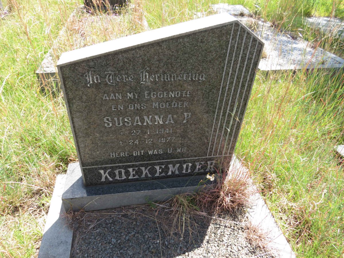 KOEKEMOER Susanna P. 1941-1977