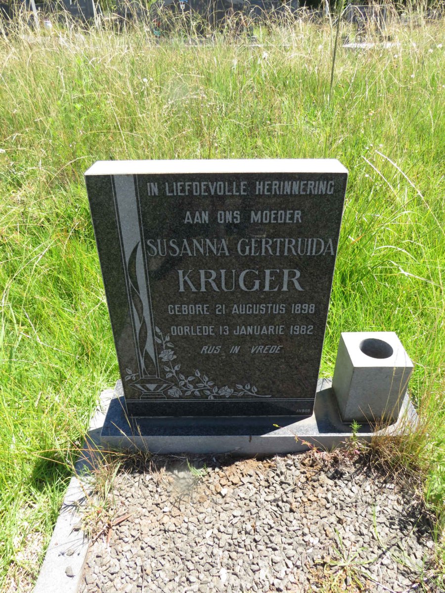 KRUGER Susanna Gertruida 1898-1982