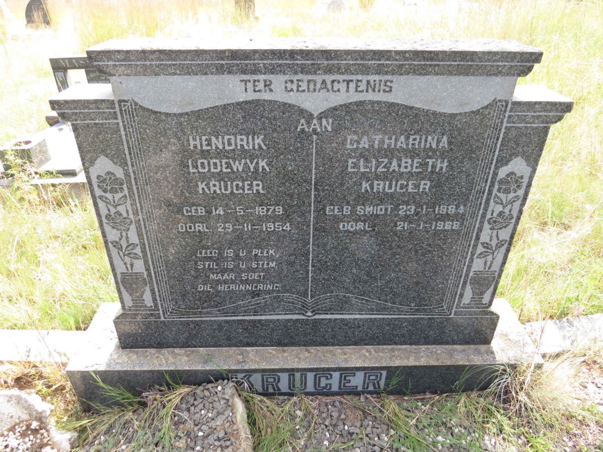 KRUGER Hendrik Lodewyk 1879-1954 & Catharina Elizabeth SMIDT 1884-1968