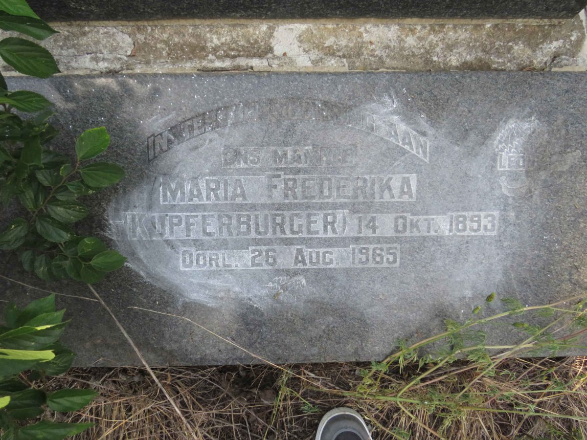KUPFERBURGER Maria Frederika 1893-1965