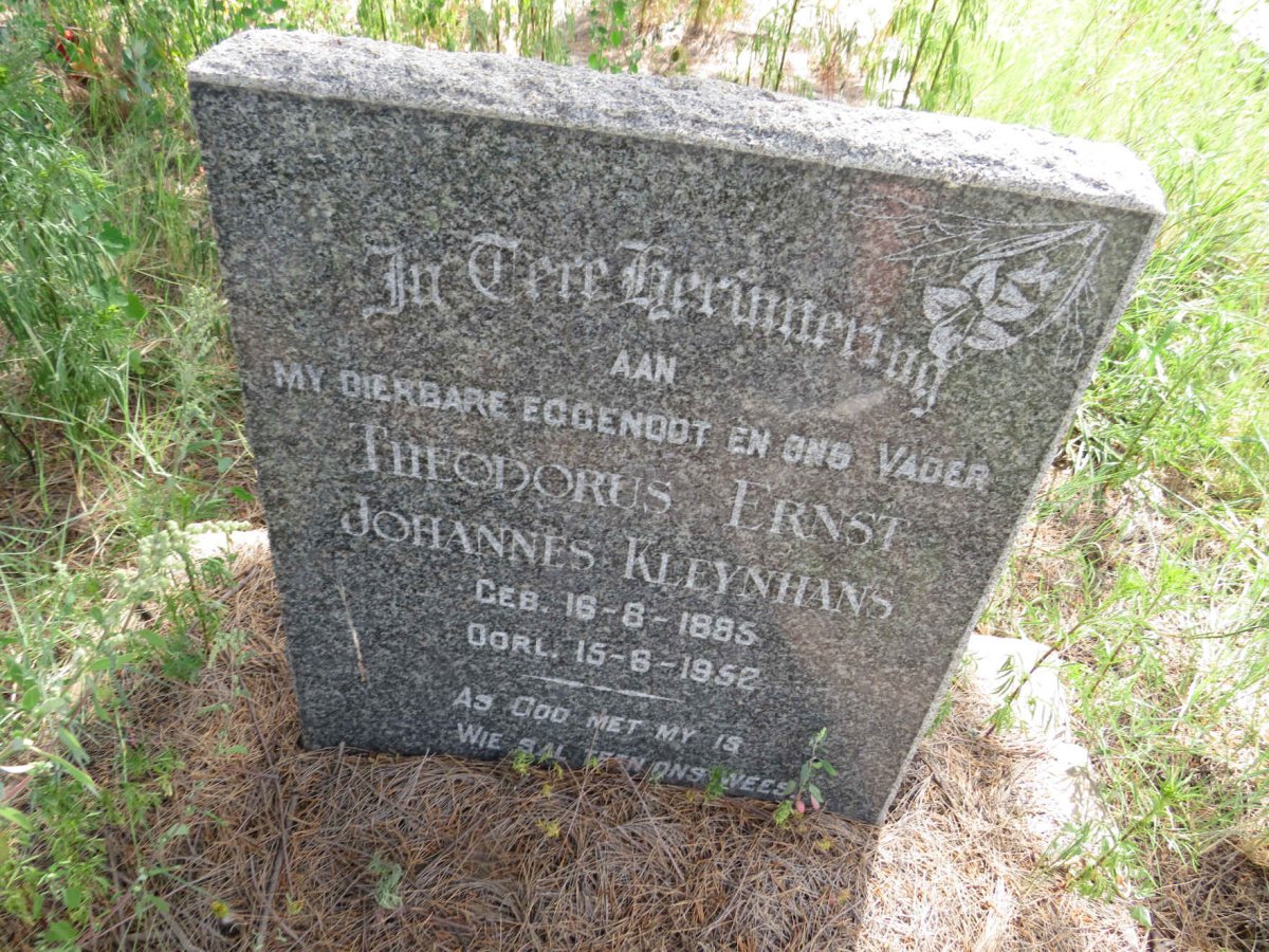 KLEYNHANS Theodorus Ernst Johannes 1885-1952
