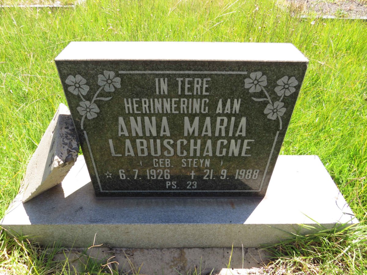 LABUSCHAGNE Anna Maria nee STEYN 1926-1988