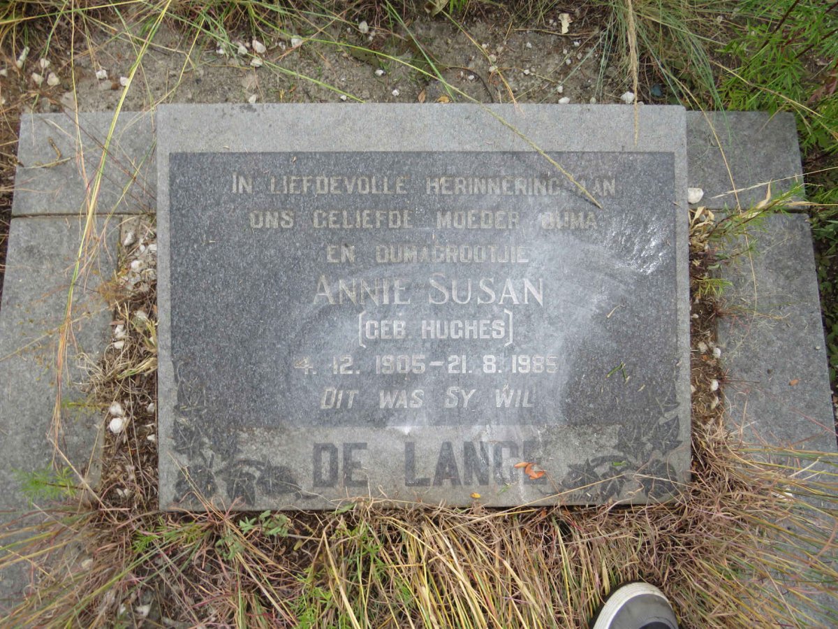 LANGE Annie Susan, de nee HUGHES 1905-1985