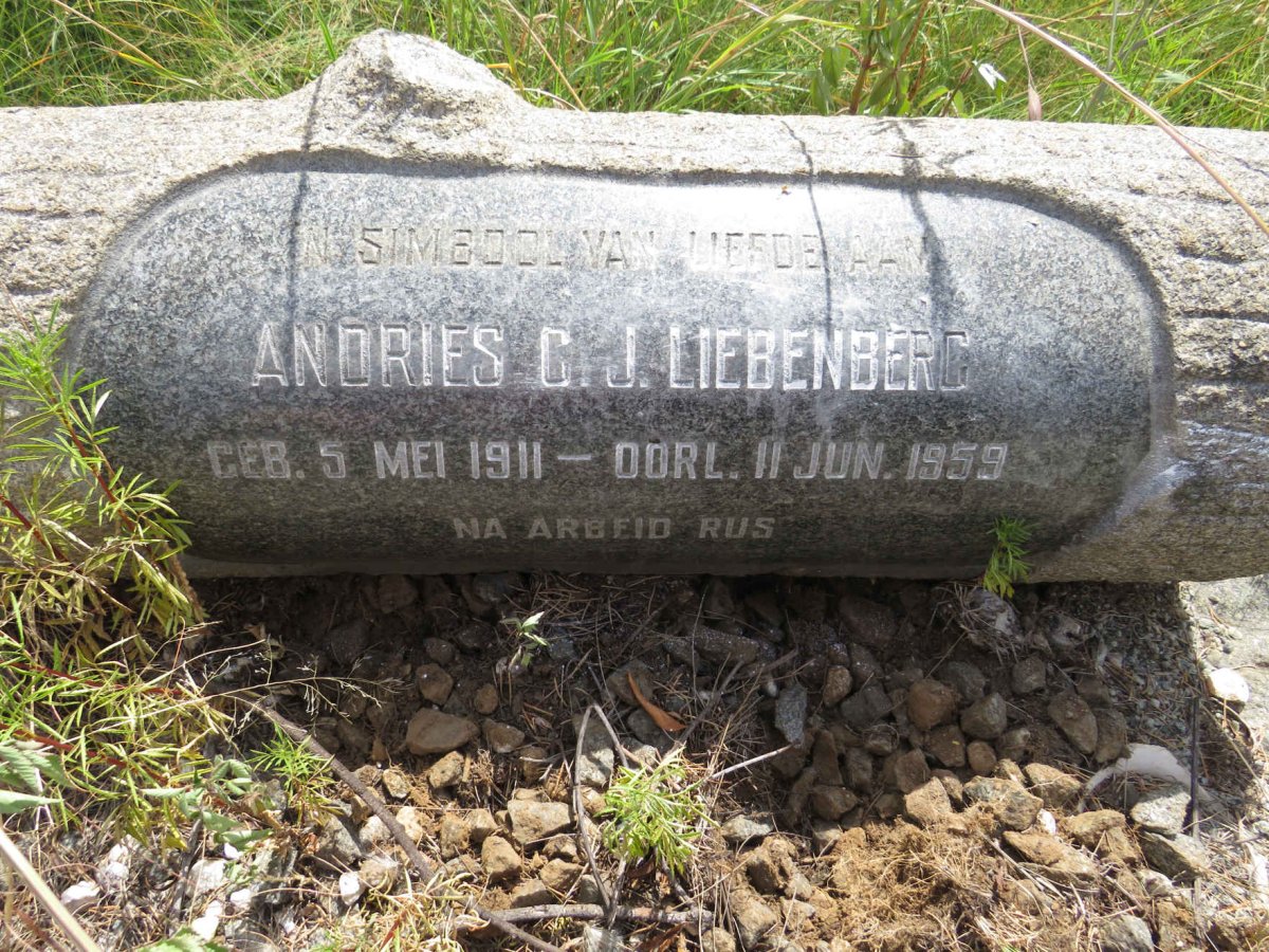 LIEBENBERG Andries C.J. 1911-1959