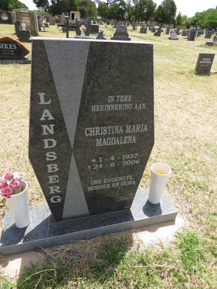 LANDSBERG Christina Maria Magdalena 1937-2006