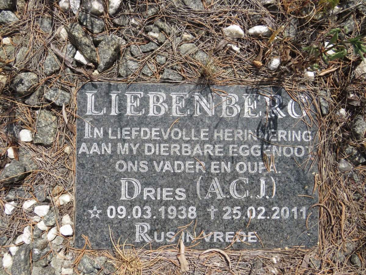 LIEBENBERG A.C.J. 1938-2011