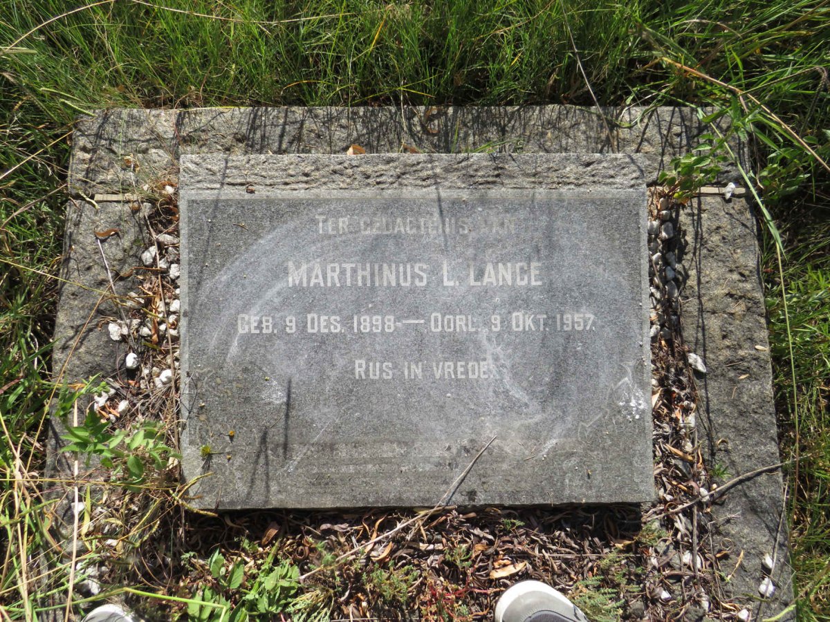LANGE Marthinus L. 1898-1957