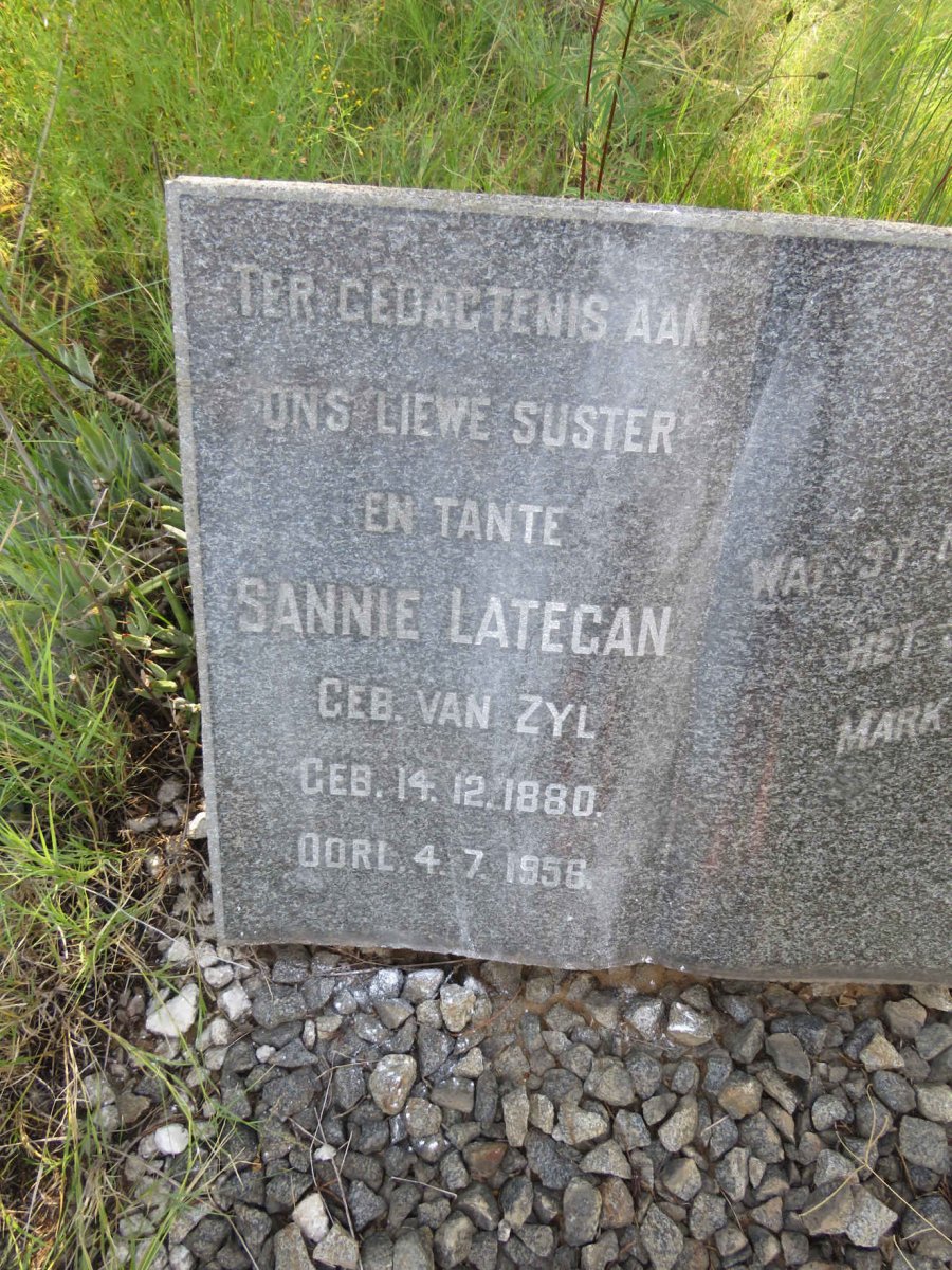 LATEGAN Sannie nee VAN ZYL 1880-1956