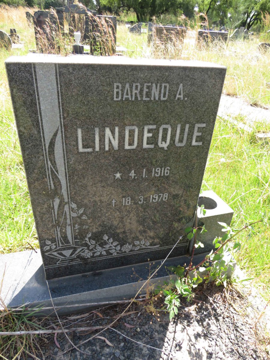 LINDEQUE Barend A. 1916-1978