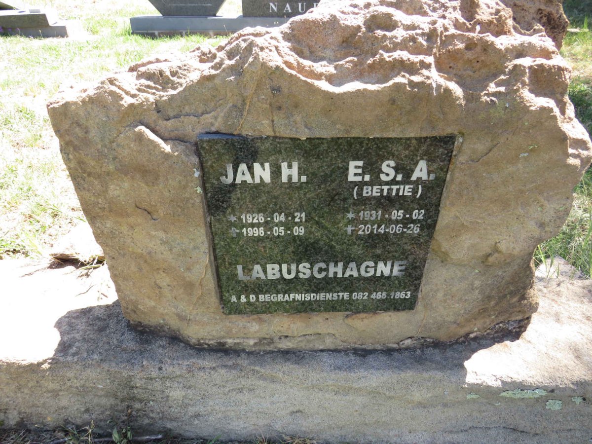 LABUSCHAGNE Jan H. 1926-1996 & E.S.A. 1931-2014