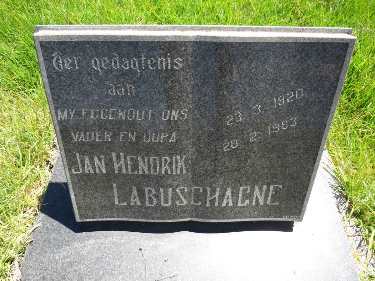 LABUSCHAGNE Jan Hendrik 1920-1993