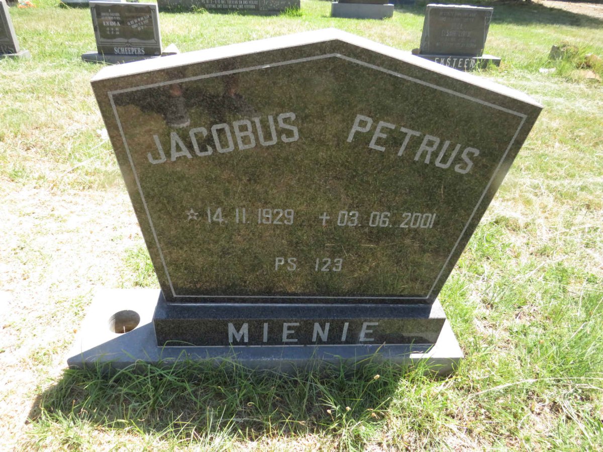 MIENIE Jacobus Petrus 1929-2001