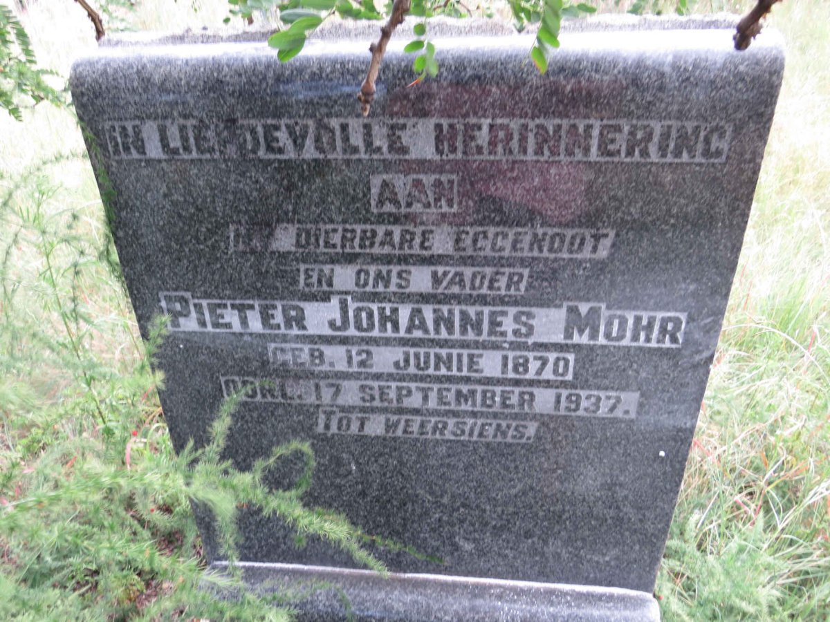 MOHR Pieter Johannes 1870-1937