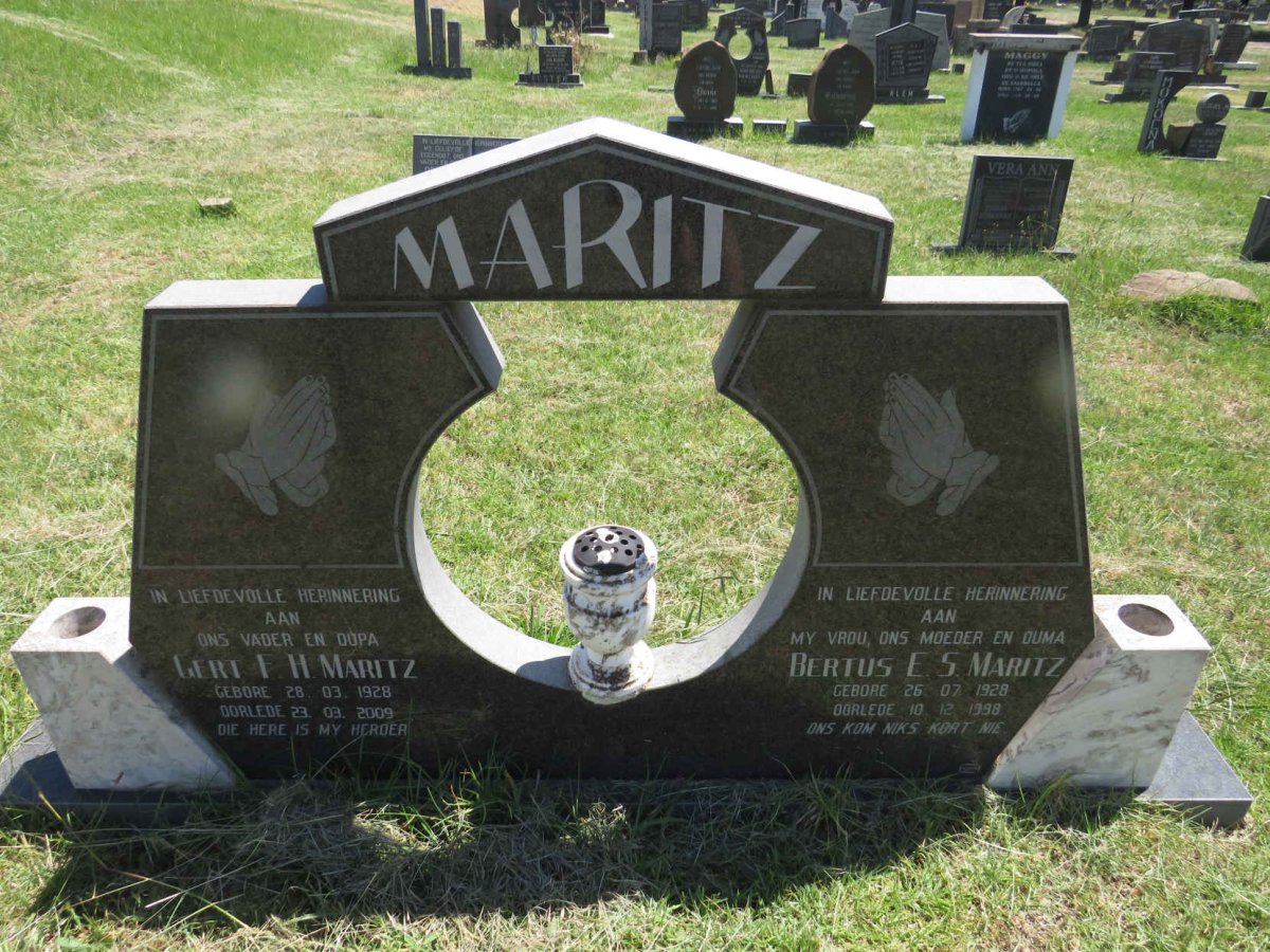 MARITZ Gert F.H. 1928-2009 & Bertus E.S. 1928-1998