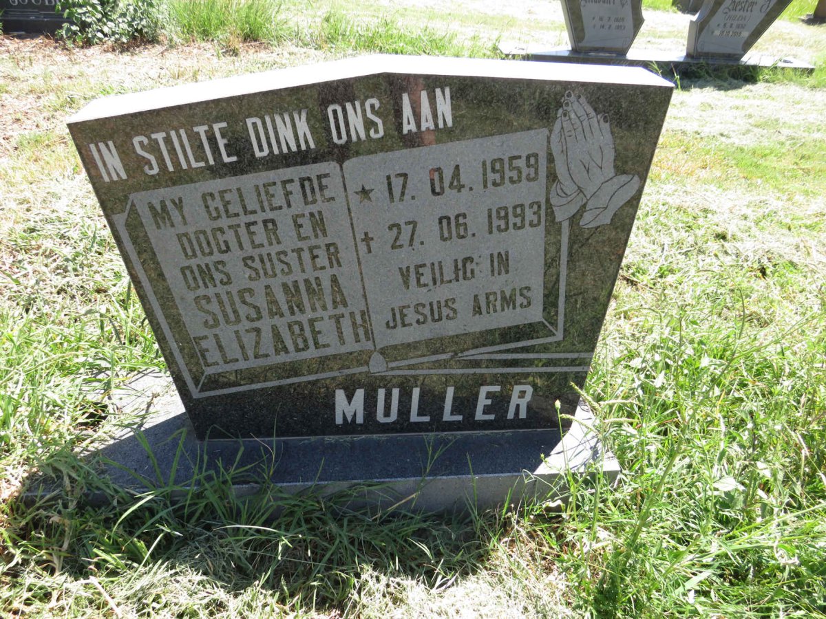 MULLER Susanna Elizabeth 1959-1993