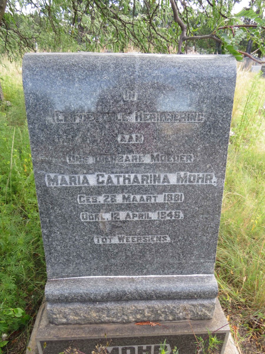 MOHR Maria Catharina 1881-1946