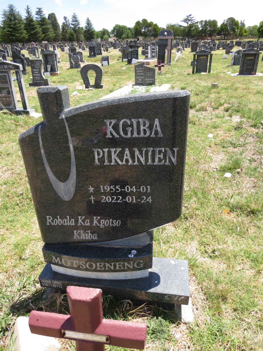 MOTSOENENG Kgiba Pikanien 1955-2022