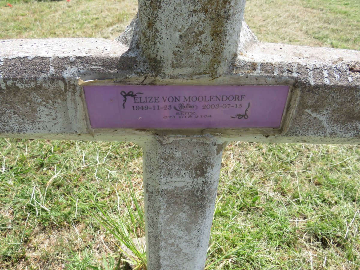 MOOLENDORF Elize, von 1949-2003