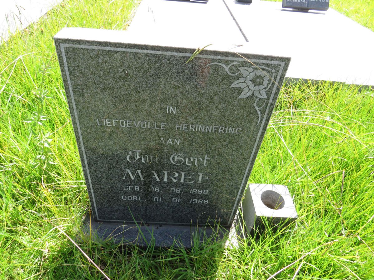 MAREE Jan Gert 1898-1988