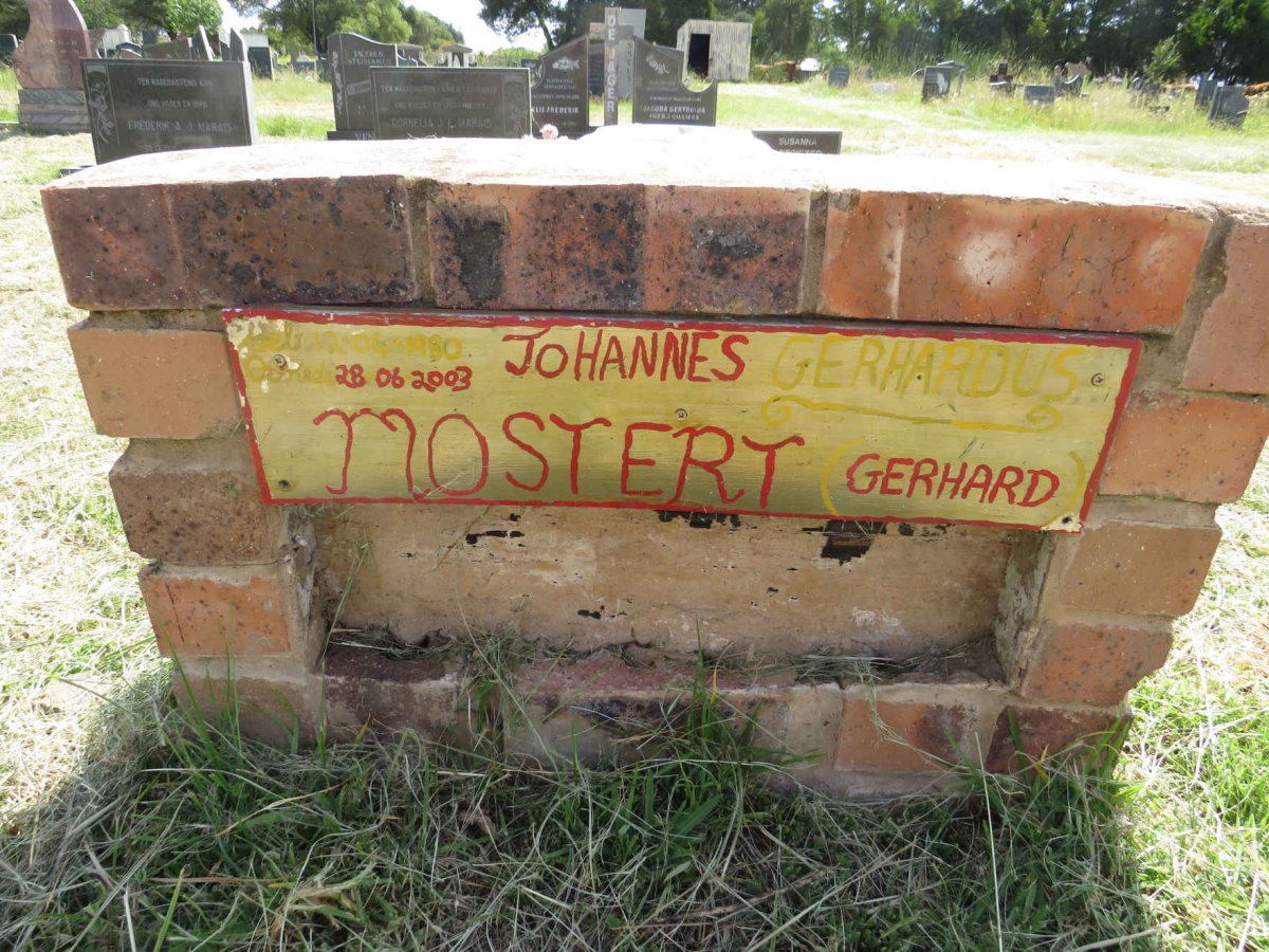 MOSTERT Johannes Gerhardus 1980-2003