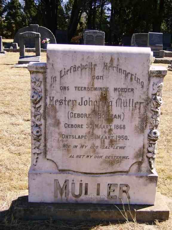 MULLER Hester Johanna nee BOSMAN 1868-1950