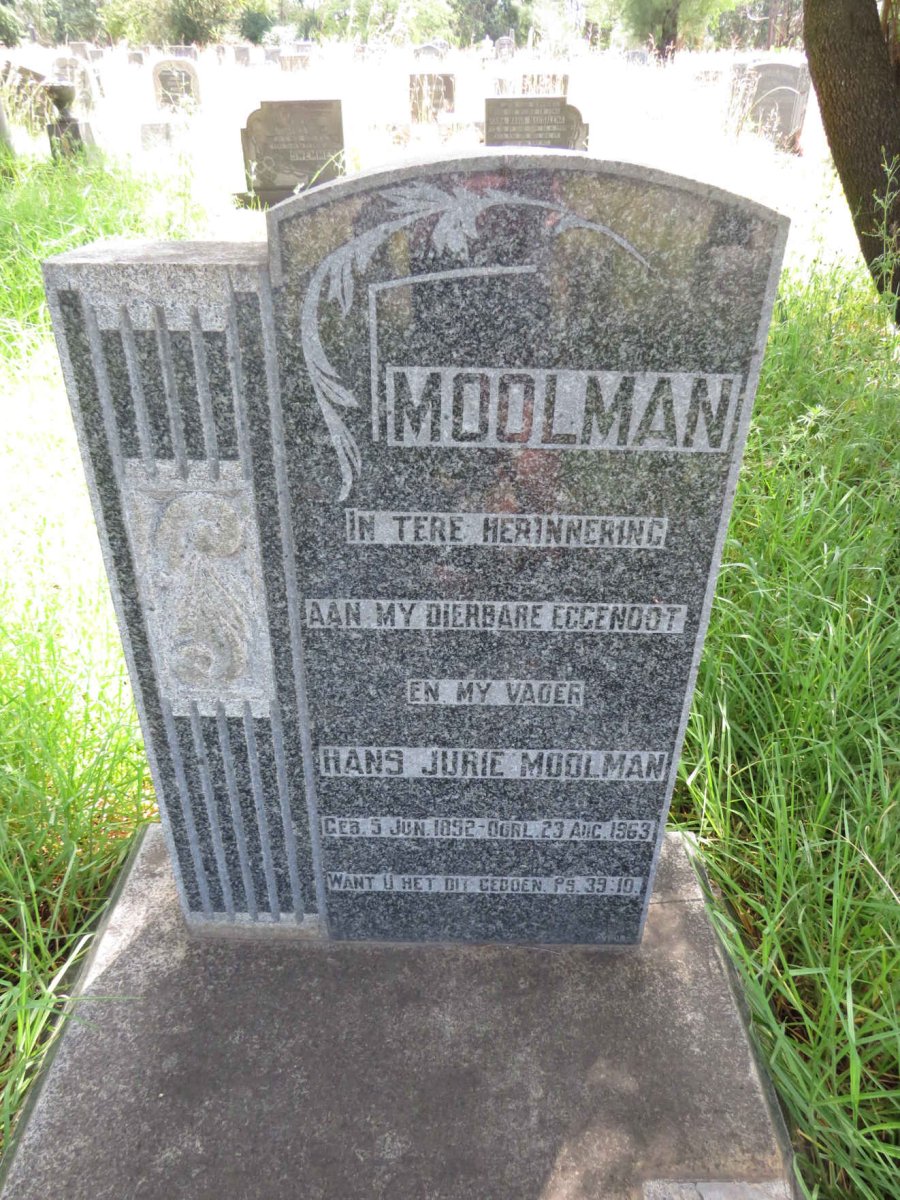 MOOLMAN Hans Jurie 1892-1963
