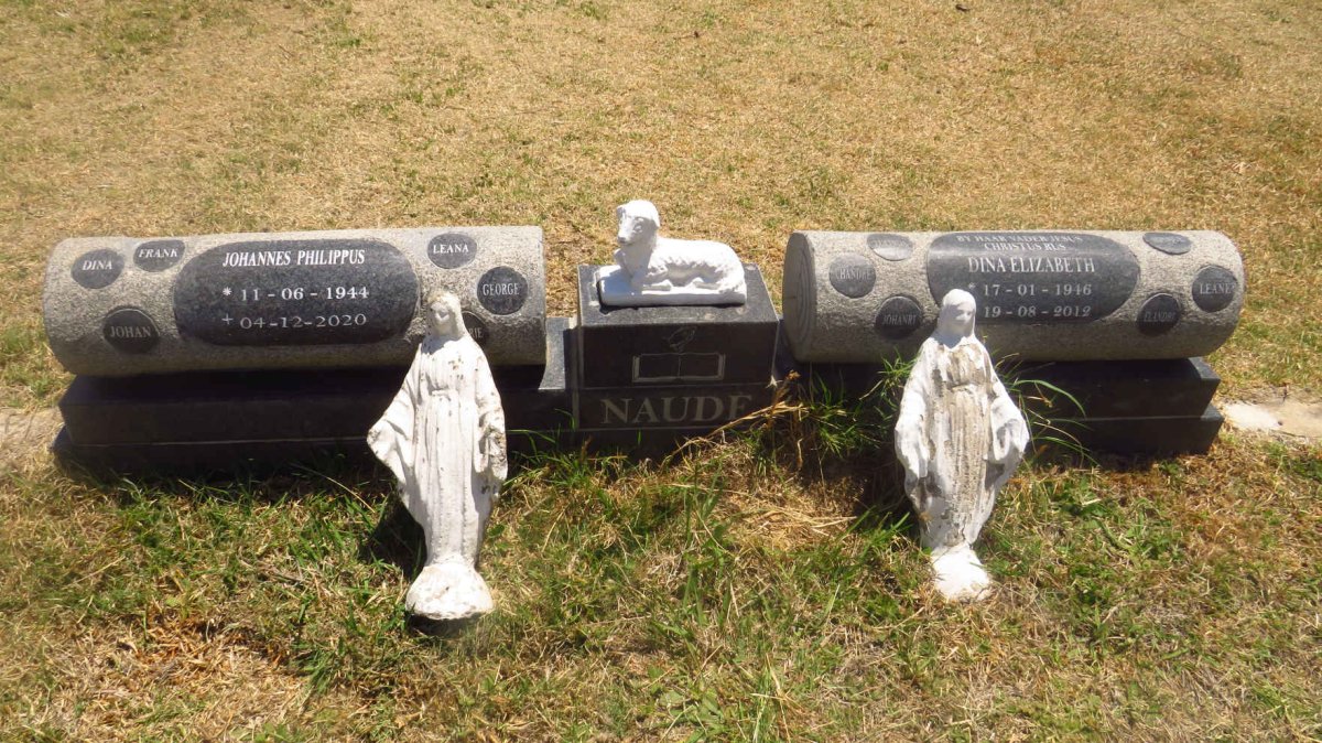 NAUDE Johannes Philippus 1944-2020 & Dina Elizabeth 1946-2012