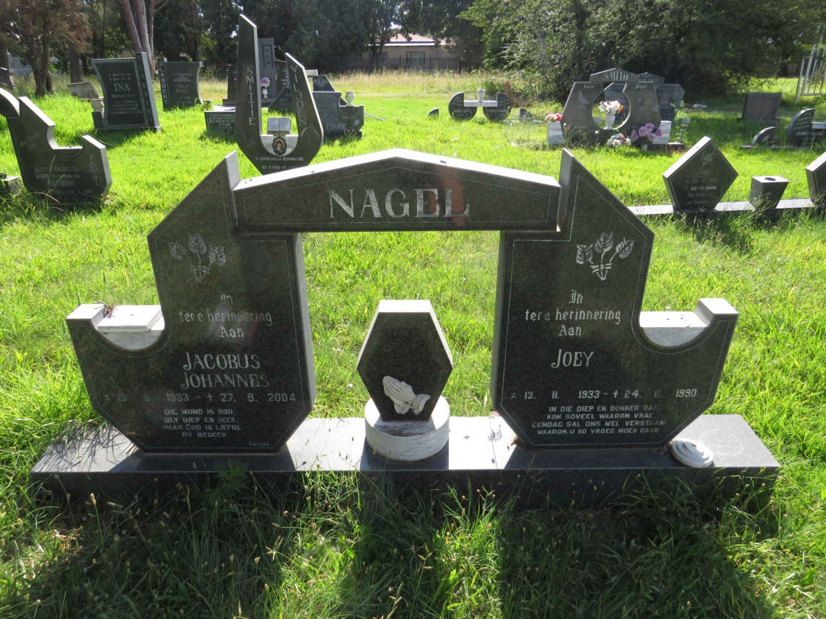 NAGEL Jacobus Johannes 1933-2004 & Joey 1933-1990